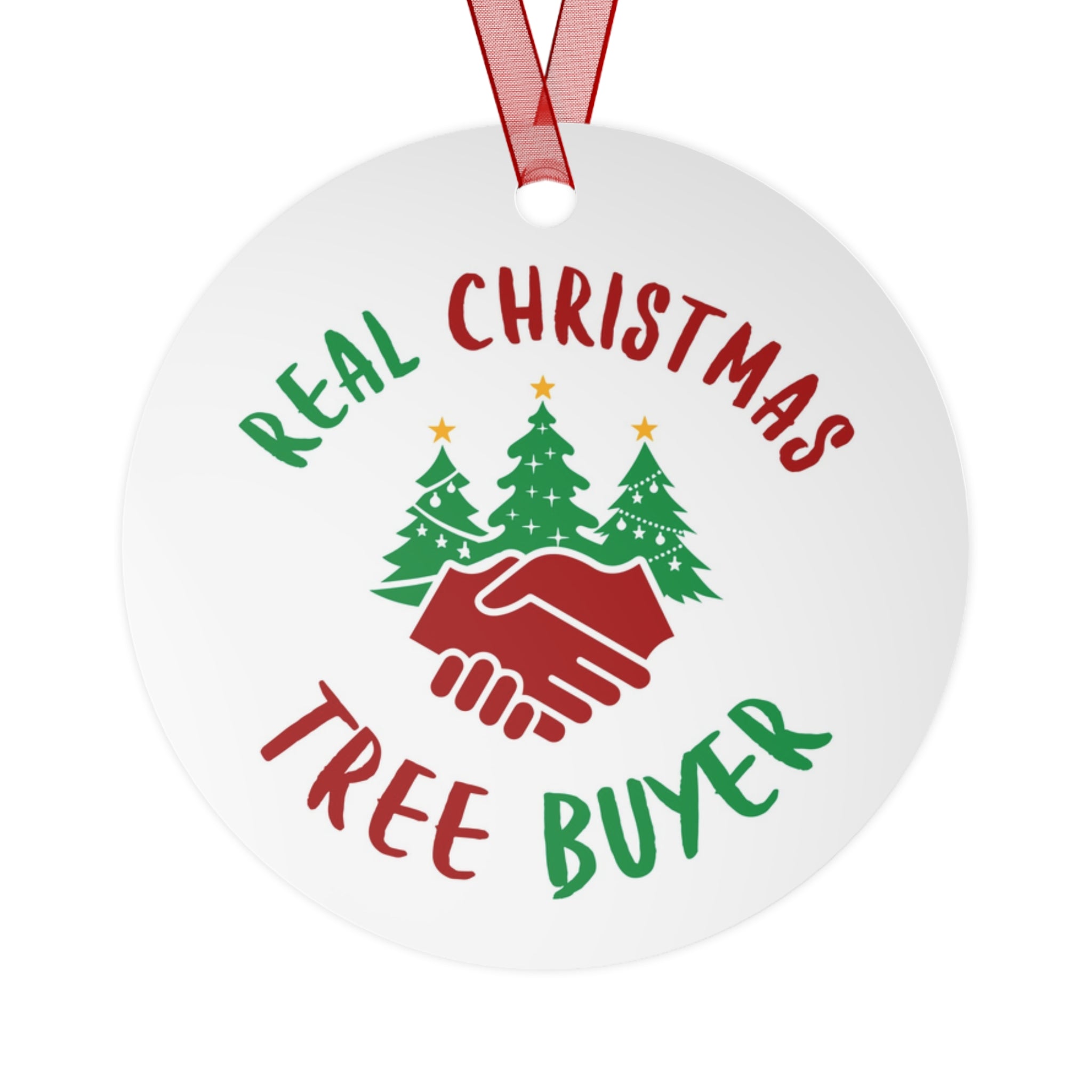 Christmas Tree Buyer Metal Ornaments, Holiday Decor, Unique Gift for Tree Lovers, Xmas Ornament, Festive Home Decoration